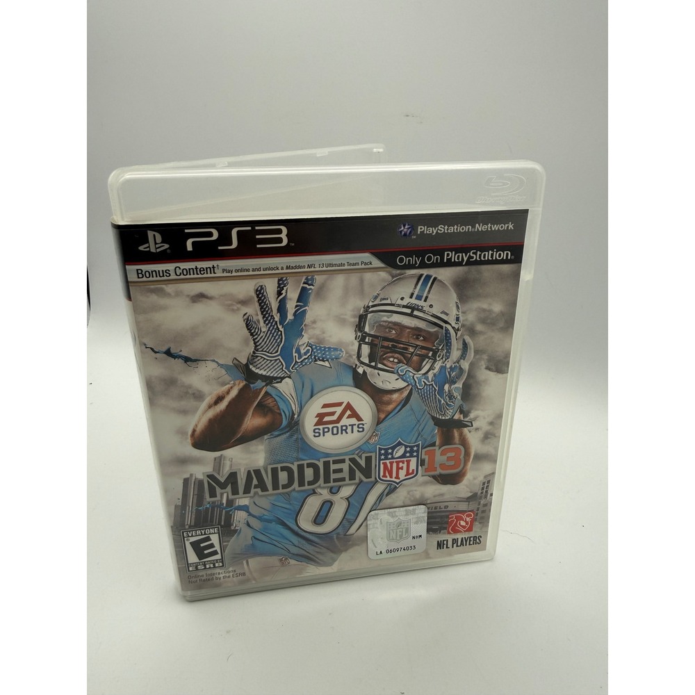 EA Sports Madden NFL 13 PS3 Video Game Blue Excellent Calvin Johnson Cover